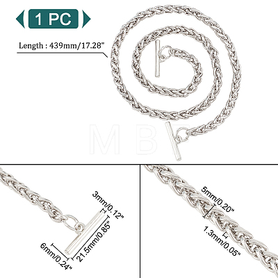 Alloy Wheat Chain Bag Handle FIND-WH0125-60-1