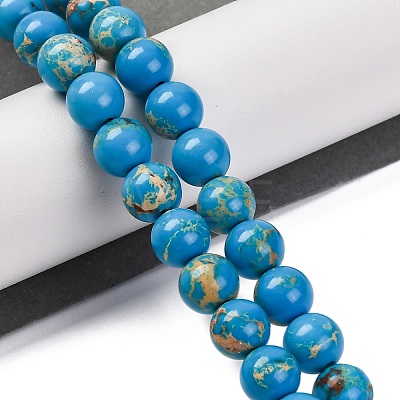 Synthetic Imperial Jasper Beads Strands G-I199-35-8mm-E-1