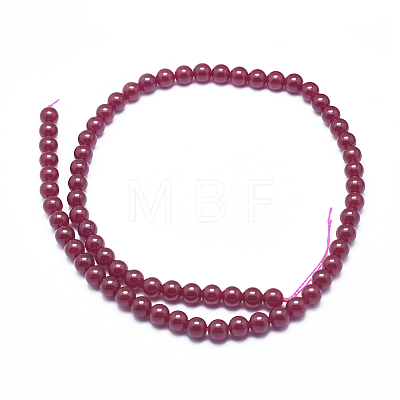 Lab Grown Red Corundum Beads Strands G-D0003-C21-A-1