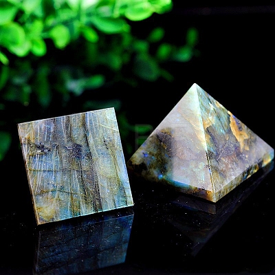 Natural Labradorite Pyramid Figurines PW-WG65243-01-1