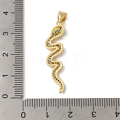 Brass Micro Pave Cubic Zirconia Pendant KK-R162-034E-G-1