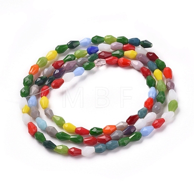 Imitation Jade Glass Beads Strands X-GLAA-E415-03-1