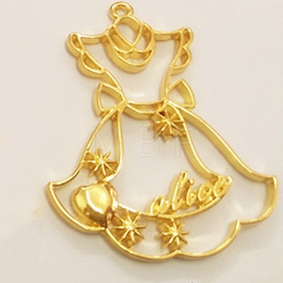 Alloy Open Back Bezel Big Pendants PALLOY-CJC0004-13G-1