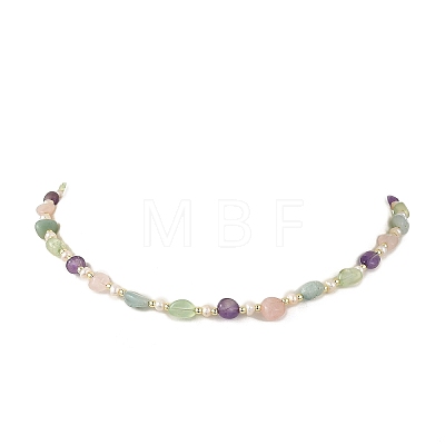 Women's Natural Mixed Stone Necklaces NJEW-JN06492-1