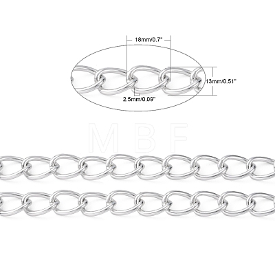Aluminium Twisted Chains Curb Chains X-CHA006-1