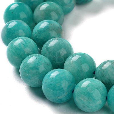 Natural Gemstone Amazonite Round Beads Strands G-O017-10mm-08C-1
