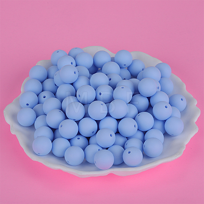 Round Silicone Focal Beads SI-JX0046A-116-1