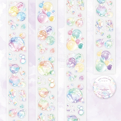 Color Bubble Series PET Decorative Stickers AJEW-S038-03A-1