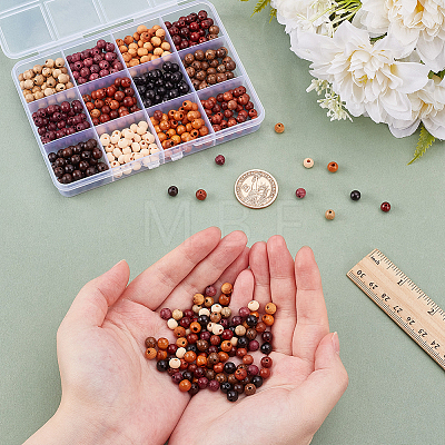 540Pcs 12 Colors Natural Unfinished Wood Beads WOOD-WR0001-16-1