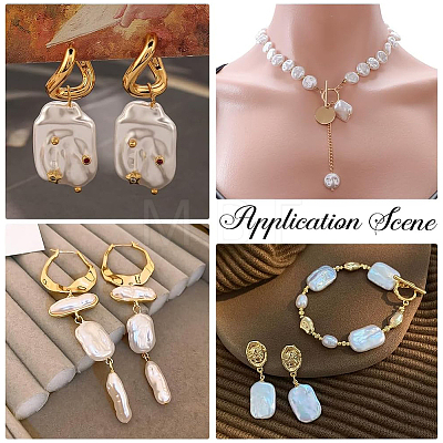 1 Strand Natural Keshi Pearl Beads Strands PEAR-PA0001-12-1