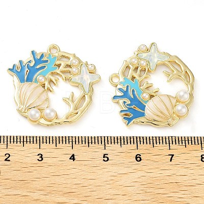 Rack Plating Alloy Enamel Pendants FIND-Q099-08B-01-1