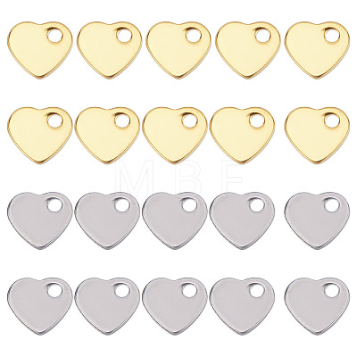 120Pcs 2 Colors 201 Stainless Steel Charms STAS-SC0004-69-1