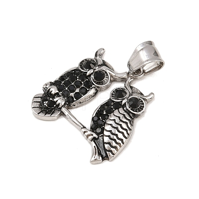 304 Stainless Steel Rhinestone Pendants STAS-K316-06A-AS-1