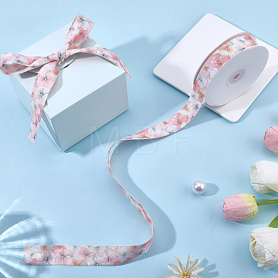 1Roll Single Face Printed Polyester Satin Ribbon SRIB-CY0001-47E-1