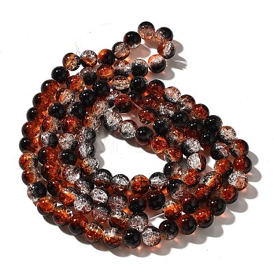 Crackle Glass Beads Strands CCG-C002-8mm-02-1