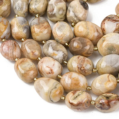 Natural Crazy Agate Beads Strands G-G453-D03-01-1