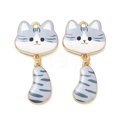 Printed Alloy Pendants ENAM-K076-45G-02-1