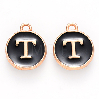 Golden Plated Alloy Charms LS-X-ENAM-S118-02T-1