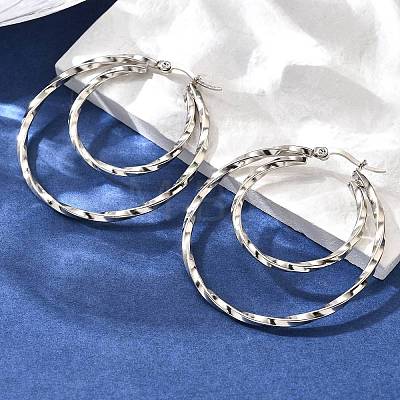 201 Stainless Steel Earrings EJEW-Q026-06P-A-1