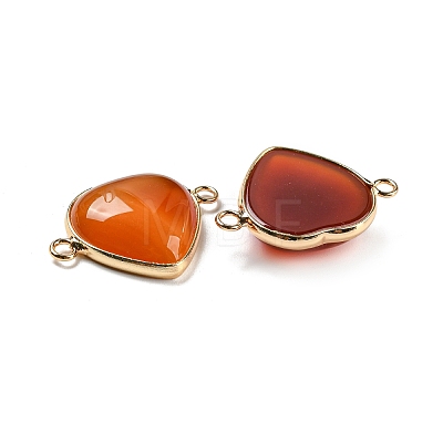 Natural Carnelian Connector Charms G-Q006-06A-G-1