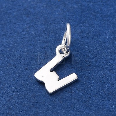 925 Sterling Silver Letter Charms LS-STER-C012-01S-W-1