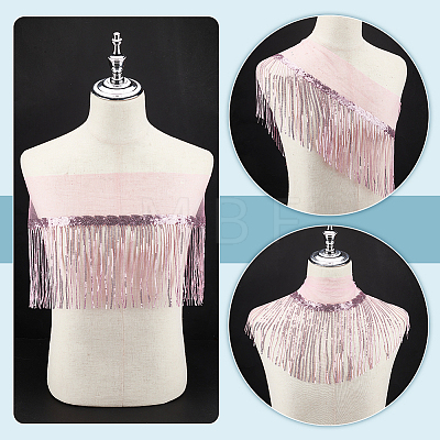 Sequin Tassel Trimming DIY-WH0430-536C-1