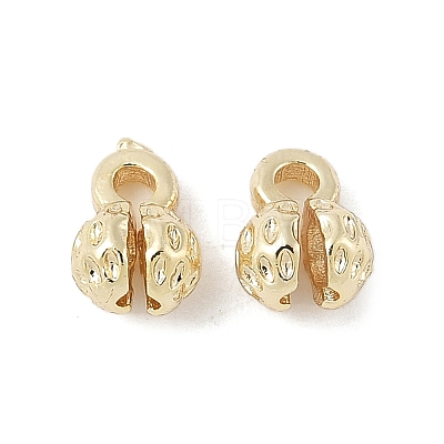 Flower Brass Bead Tips KK-M326-10G-1