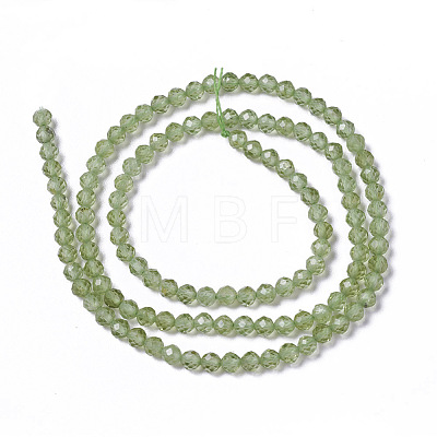 Natural Peridot Beads Strands G-F596-04-3mm-1