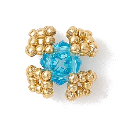 Transparent Glass Seed Beaded Beads PALLOY-MZ01244-03-1