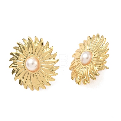201 Stainless Steel Stud Earrings EJEW-D354-08G-02-1