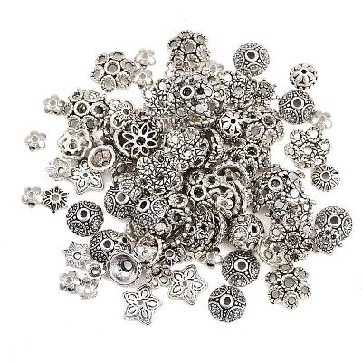 Tibetan Style Alloy Bead Caps FIND-C093-03AS-1