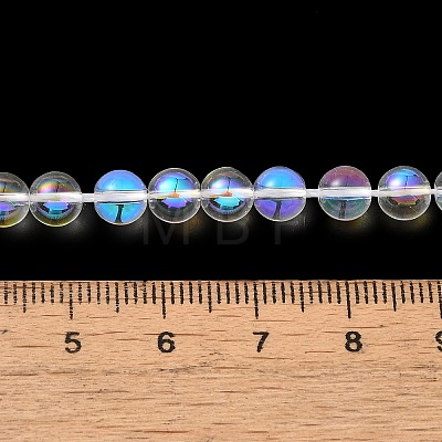 Transparent Electroplate Glass Beads Strands GLAA-T032-T6mm-C14-1