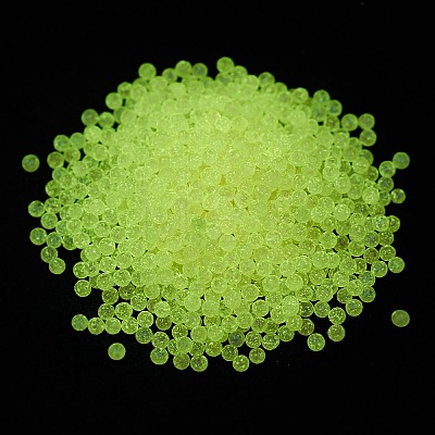 Luminous Transparent Glass Seed Round Beads GLAA-F124-D10-B-1