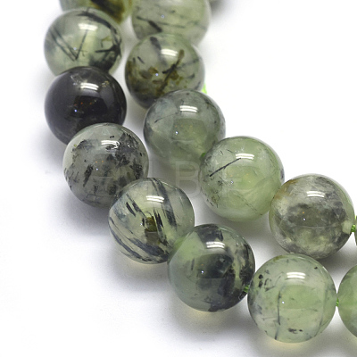 Natural Prehnite Beads Strands G-K224-03-10mm-1