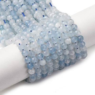 Natural Aquamarine Beads Strands G-A276-C09-4mm-02-1