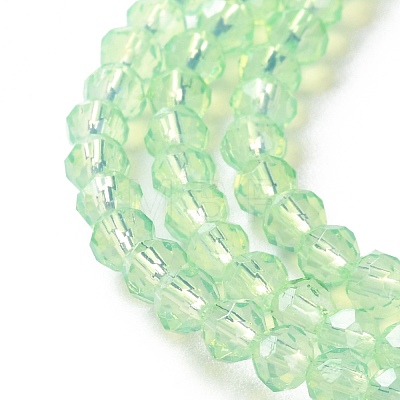 Baking Paint Transparent Glass Beads Strands LS-DGLA-A034-J4MM-D02-1