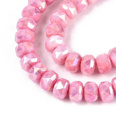 Anti-Tarnish Electroplate Glass Beads Strands GLAA-T025-6mm-11E-1