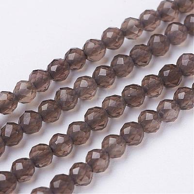 Natural Smoky Quartz Beads Strands G-D168-A-3mm-1