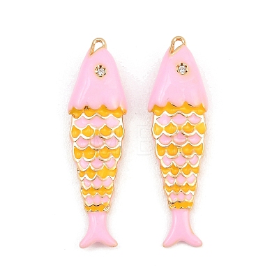 Brass Enamel Pendants KK-CBA6818-03G-03-1