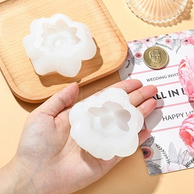 2Pcs 2 Styles Flower Candle Silicone Molds ST-CJ0043-074-1