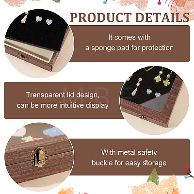 Wood Presentation Boxes for Badge Storage and Display CON-WH0089-11B-1