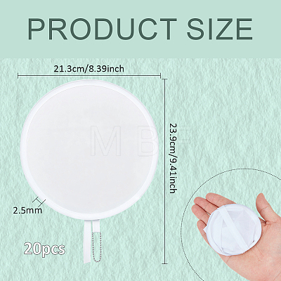 Polyester Foldable Flying Disc Fans AJEW-WH0752-538F-1