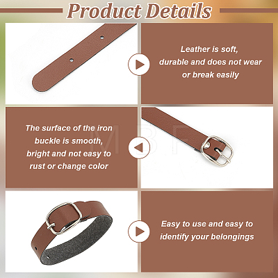 PU Leather Luggage Tag Straps AJEW-WH0248-532A-1