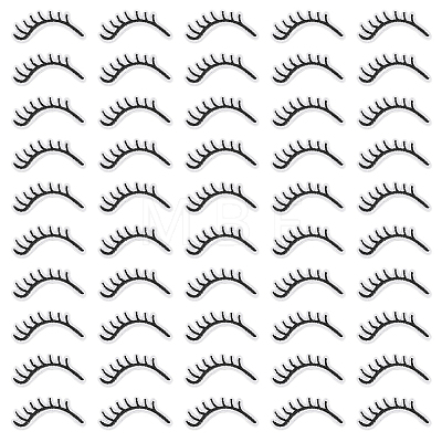 50Pcs Eyelash Polyester Computerized Embroidery Cloth Iron On Patches PATC-FG0001-77-1