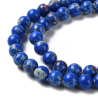 Synthetic Imperial Jasper Dyed Beads Strands G-D077-A01-01A-1