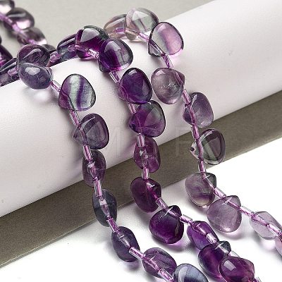 Natural Purple Fluorite Beads Strands G-NH0032-A02-02-1