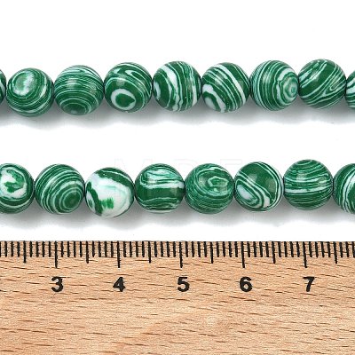 Synthetic Malachite Beads Strands G-I199-32-8mm-L-1