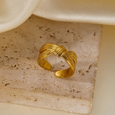 Brass Cuff Open Rings for Women KK-CBA8D1E-02D-G-1