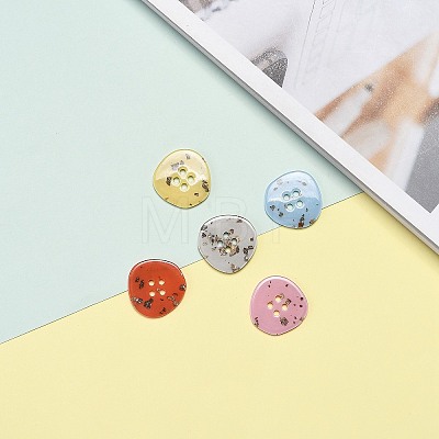 4-Hole Cellulose Acetate(Resin) Buttons BUTT-S023-12A-M-1