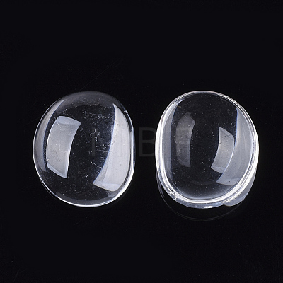 Transparent Glass Cabochons GGLA-Q082-01-1